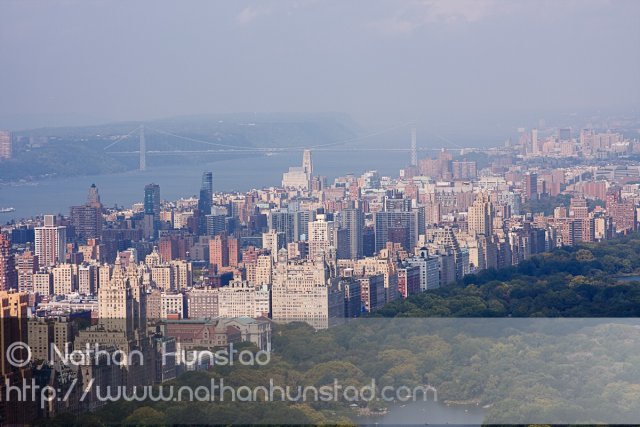 The George Washington Bridge from the Rockefeller Center